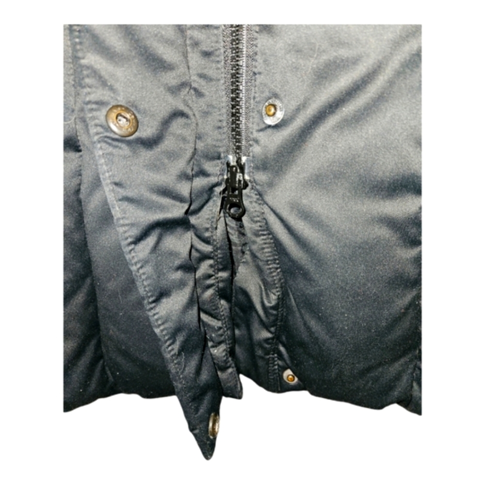 Calvin Kleon Down Coat Size XS Black Full 2 Way Zip Pockets - Picture 8 of 11